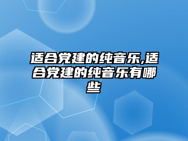 適合黨建的純音樂,適合黨建的純音樂有哪些