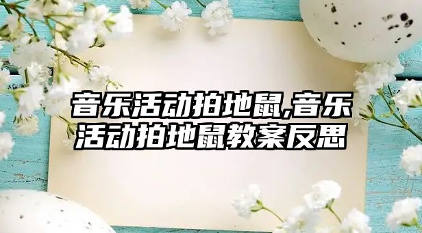 音樂活動拍地鼠,音樂活動拍地鼠教案反思