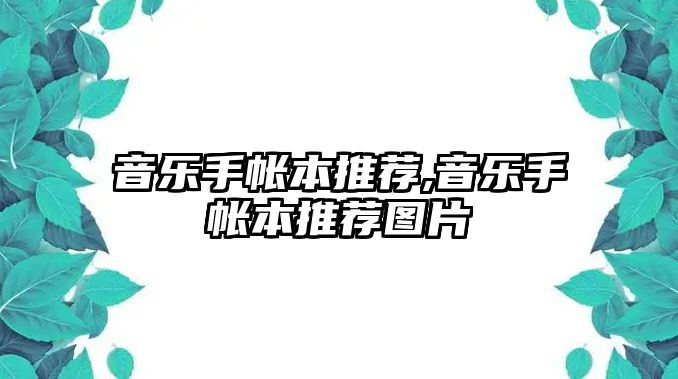 音樂手帳本推薦,音樂手帳本推薦圖片