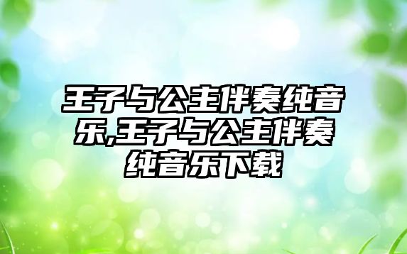 王子與公主伴奏純音樂,王子與公主伴奏純音樂下載