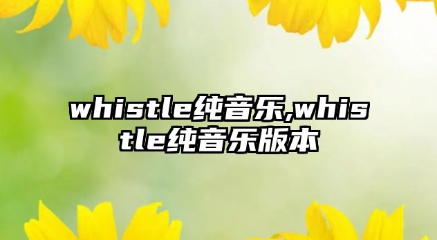 whistle純音樂,whistle純音樂版本