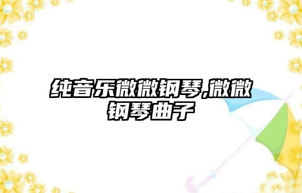 純音樂微微鋼琴,微微鋼琴曲子