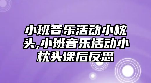 小班音樂活動小枕頭,小班音樂活動小枕頭課后反思