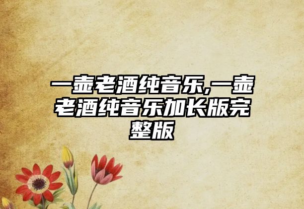 一壺老酒純音樂,一壺老酒純音樂加長版完整版