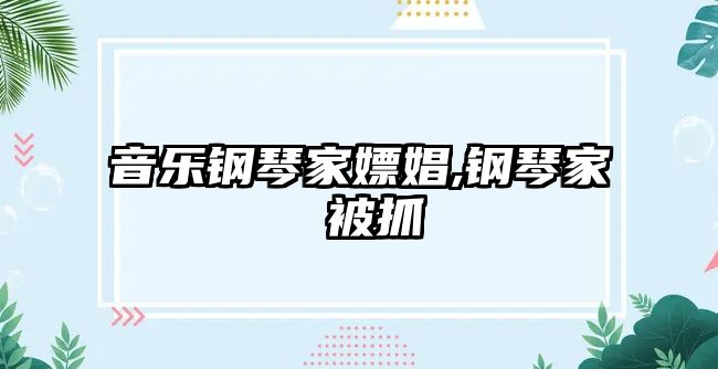 音樂鋼琴家嫖娼,鋼琴家 被抓