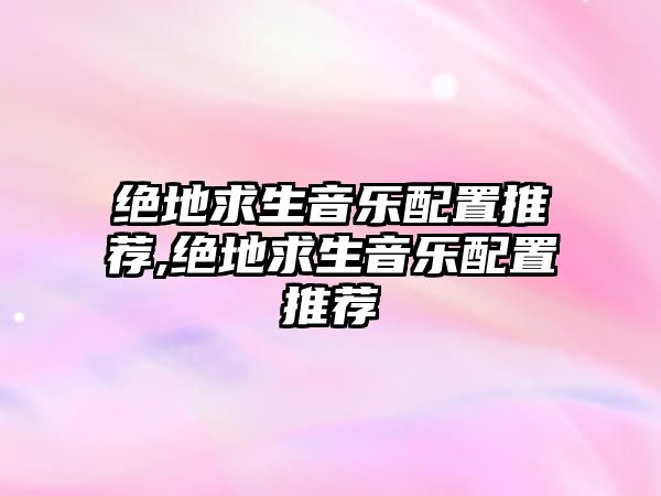 絕地求生音樂配置推薦,絕地求生音樂配置推薦