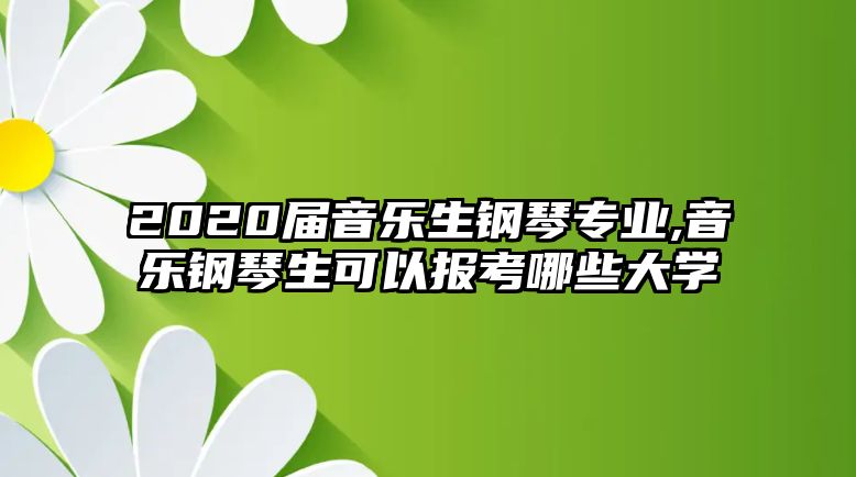 2020屆音樂生鋼琴專業(yè),音樂鋼琴生可以報考哪些大學