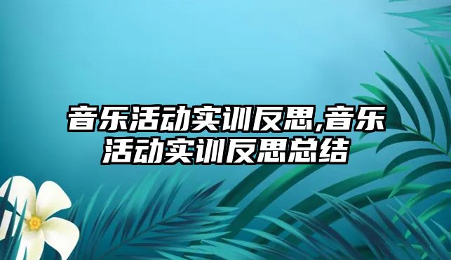 音樂活動實訓反思,音樂活動實訓反思總結