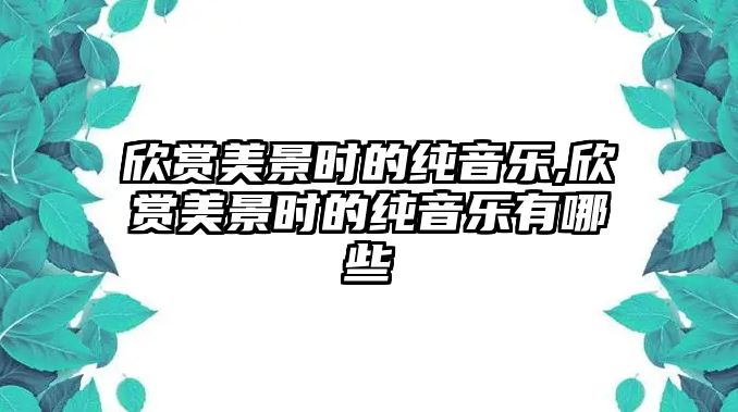 欣賞美景時的純音樂,欣賞美景時的純音樂有哪些