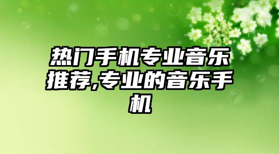 熱門手機專業音樂推薦,專業的音樂手機