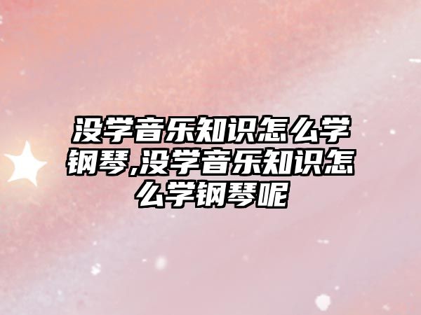 沒學音樂知識怎么學鋼琴,沒學音樂知識怎么學鋼琴呢