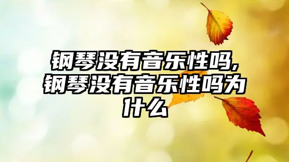 鋼琴沒有音樂性嗎,鋼琴沒有音樂性嗎為什么