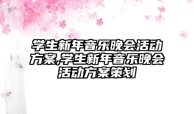 學生新年音樂晚會活動方案,學生新年音樂晚會活動方案策劃