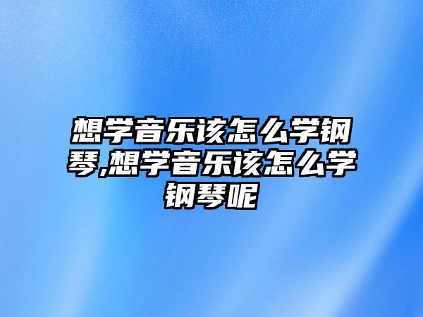 想學(xué)音樂該怎么學(xué)鋼琴,想學(xué)音樂該怎么學(xué)鋼琴呢