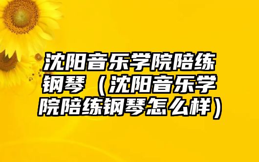 沈陽音樂學院陪練鋼琴（沈陽音樂學院陪練鋼琴怎么樣）