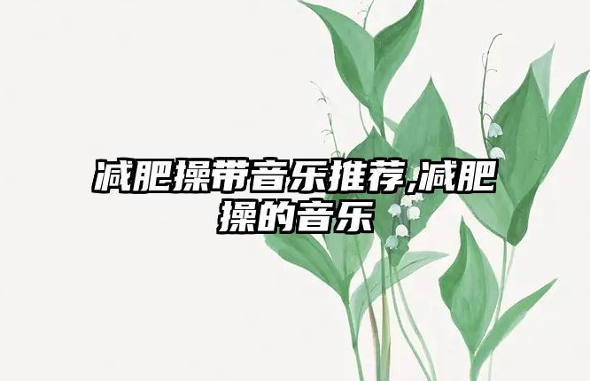 減肥操帶音樂推薦,減肥操的音樂