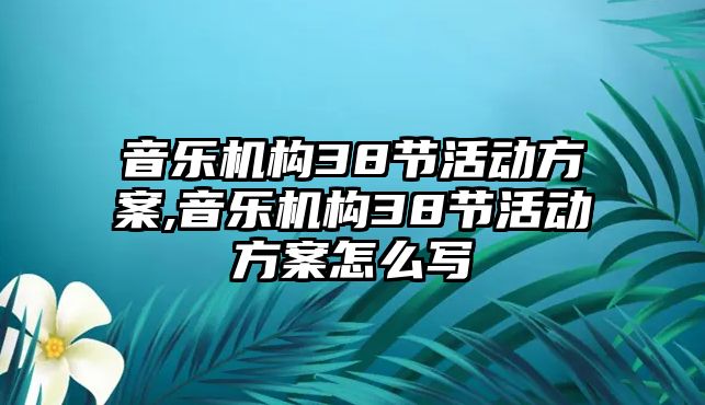 音樂機構38節活動方案,音樂機構38節活動方案怎么寫