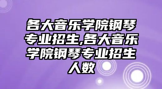 各大音樂學(xué)院鋼琴專業(yè)招生,各大音樂學(xué)院鋼琴專業(yè)招生人數(shù)