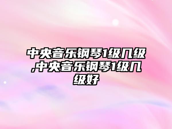 中央音樂鋼琴1級幾級,中央音樂鋼琴1級幾級好