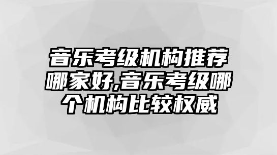 音樂考級機構推薦哪家好,音樂考級哪個機構比較權威