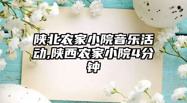 陜北農(nóng)家小院音樂活動,陜西農(nóng)家小院4分鐘