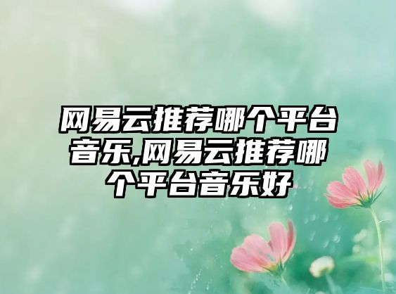 網(wǎng)易云推薦哪個(gè)平臺(tái)音樂(lè),網(wǎng)易云推薦哪個(gè)平臺(tái)音樂(lè)好