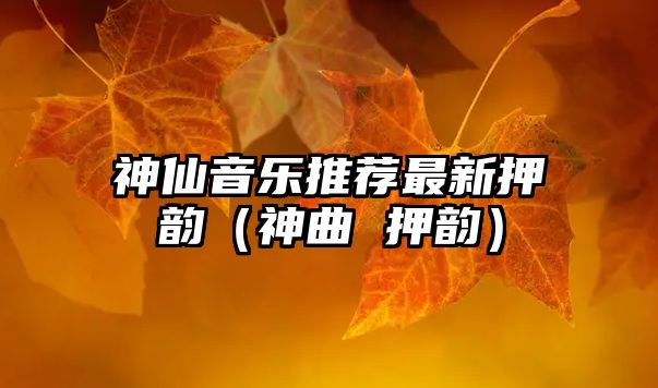 神仙音樂推薦最新押韻（神曲 押韻）