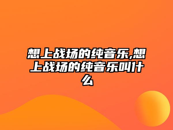 想上戰場的純音樂,想上戰場的純音樂叫什么