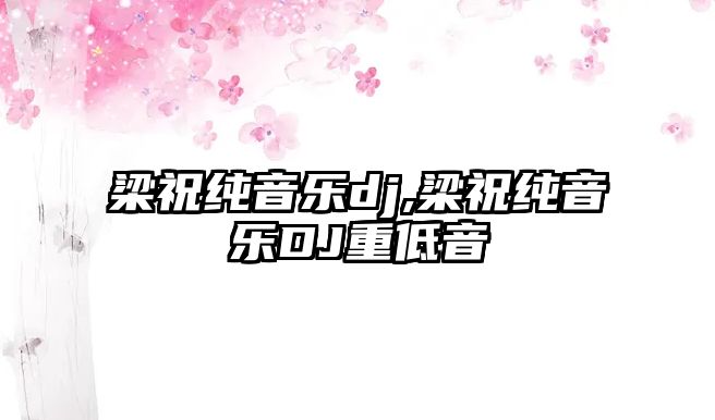 梁祝純音樂dj,梁祝純音樂DJ重低音